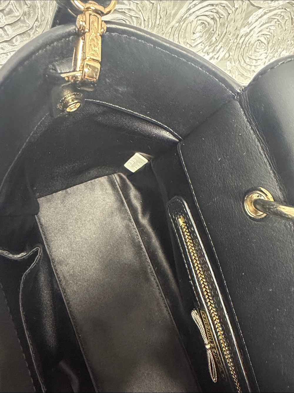 henri bendel Black Leather Shoulder Satchel with Gold Hardware - Picture 8 of 16